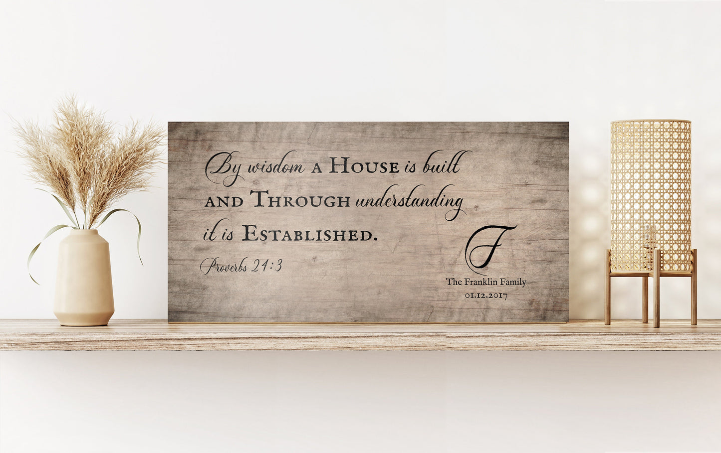 Proverbs 24:3 Christian Family Sign - HoneycombProverbs - Signs - Christian Wall Art