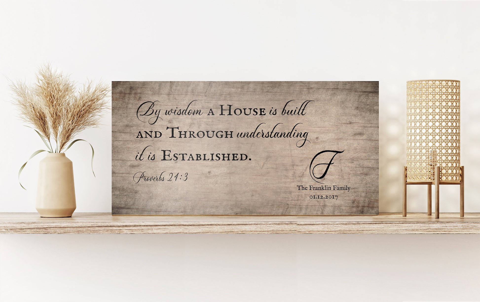 Proverbs 24:3 Christian Family Sign - HoneycombProverbs - Signs - Christian Wall Art