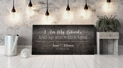 Wood Anniversary Keepsake, I am my Beloved's - HoneycombProverbs - Signs - Christian Wall Art