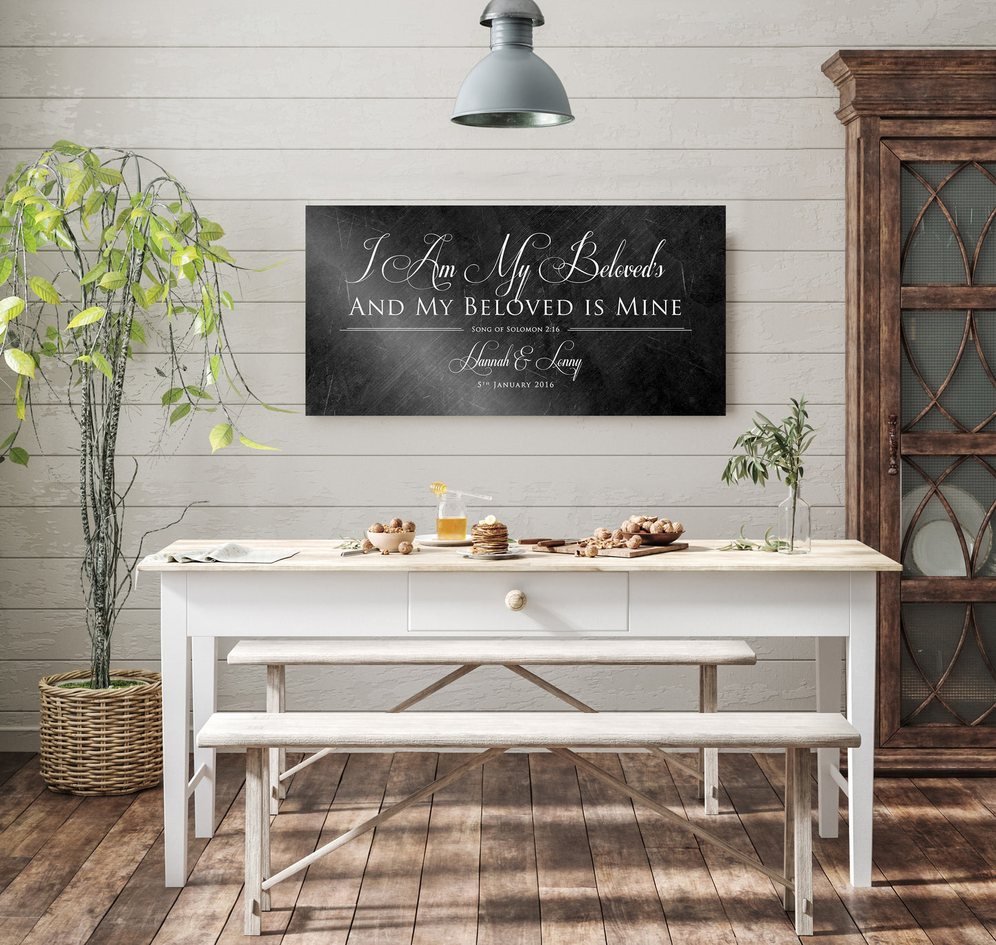 Wood Anniversary Keepsake, I am my Beloved's - HoneycombProverbs - Signs - Christian Wall Art