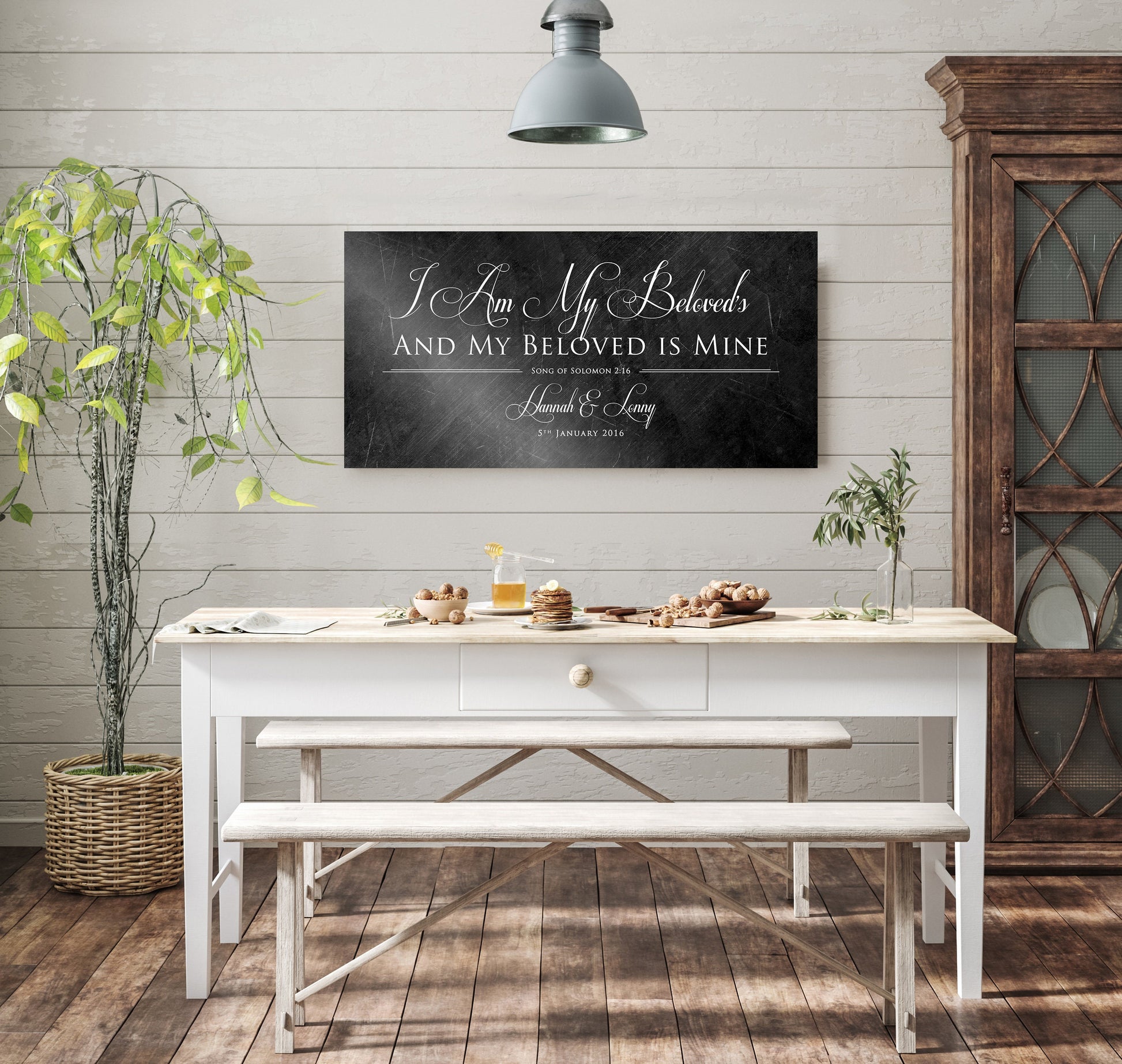 Wood Anniversary Keepsake, I am my Beloved's - HoneycombProverbs - Signs - Christian Wall Art