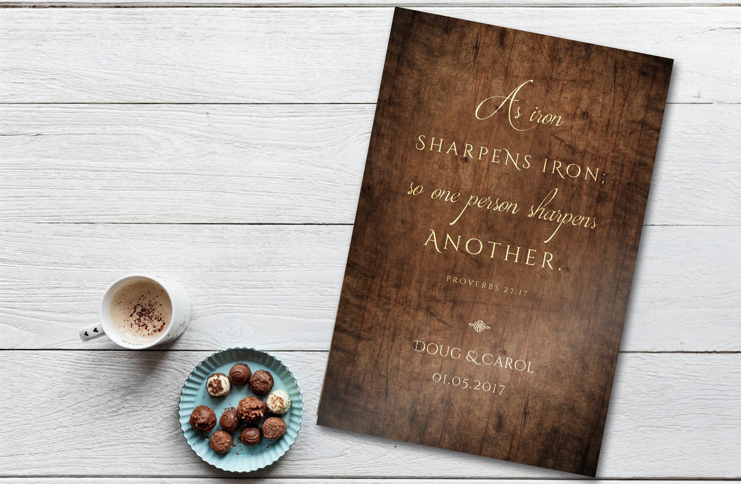 Iron Sharpens Iron, Wooden Wall Decor - HoneycombProverbs - Signs - Christian Wall Art