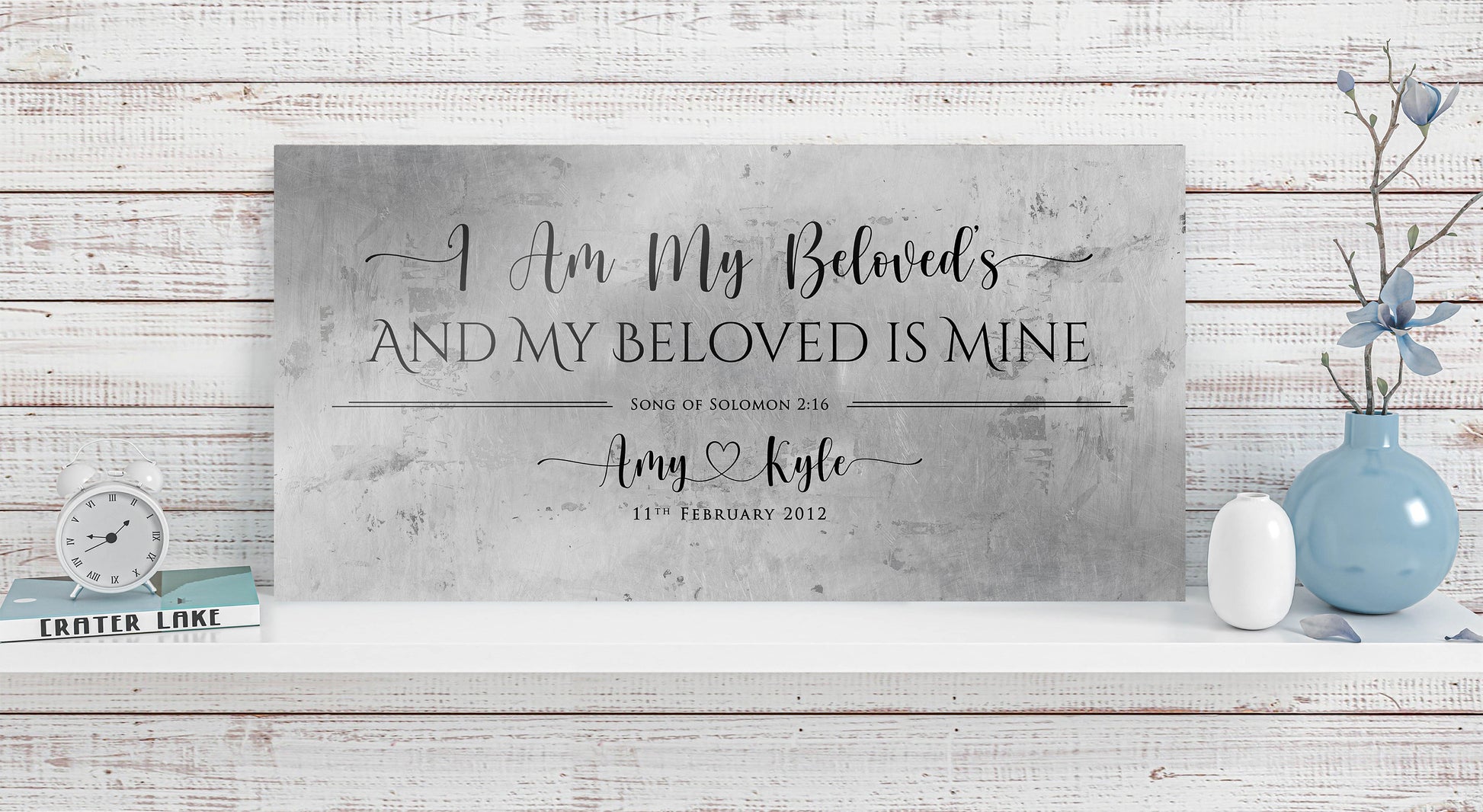 Song of Solomon 6:3 Tin Couple's Est Sign - HoneycombProverbs - Signs - Tin and Aluminum Gifts
