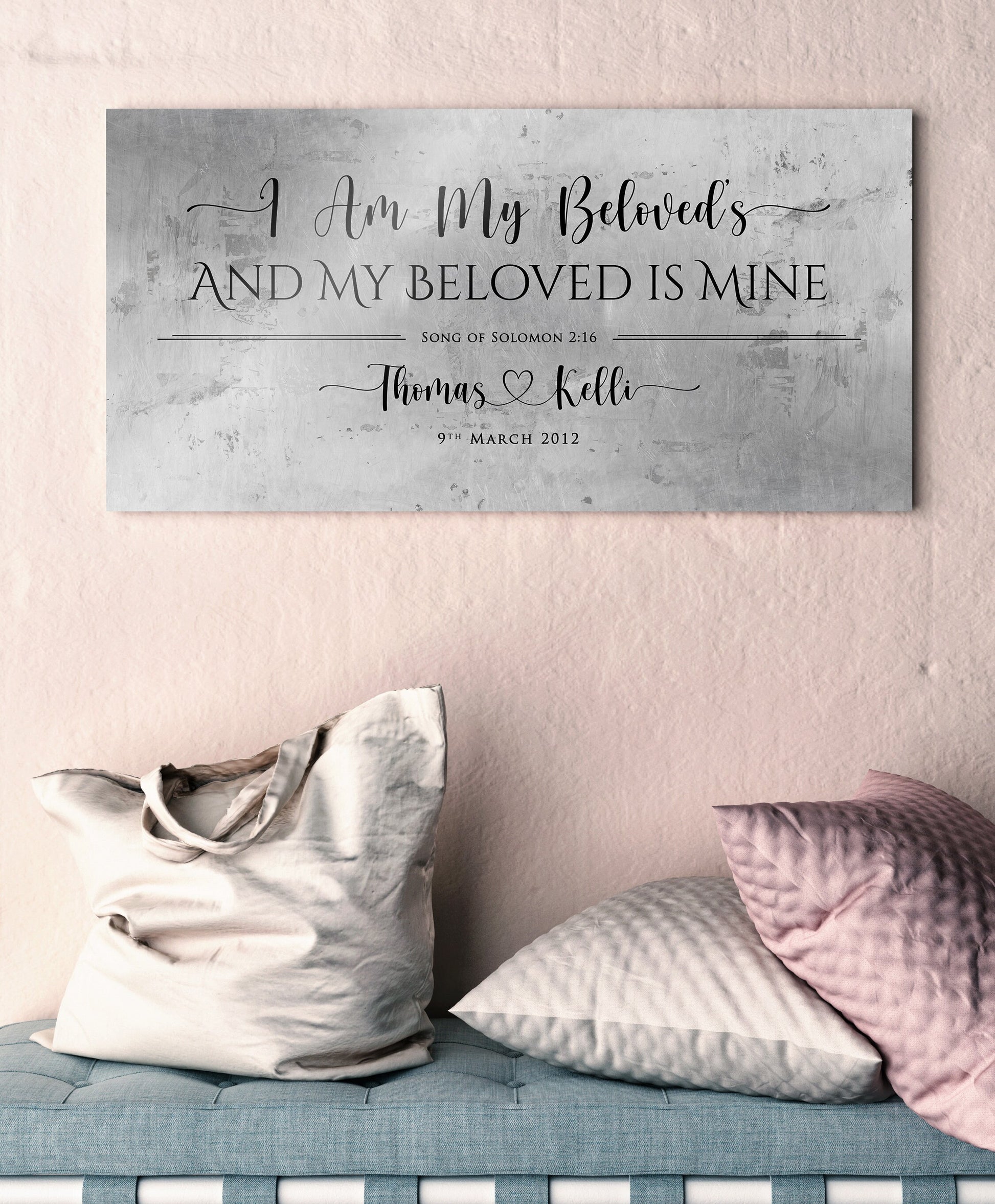 Song of Solomon 6:3 Tin Couple's Est Sign - HoneycombProverbs - Signs - Tin and Aluminum Gifts