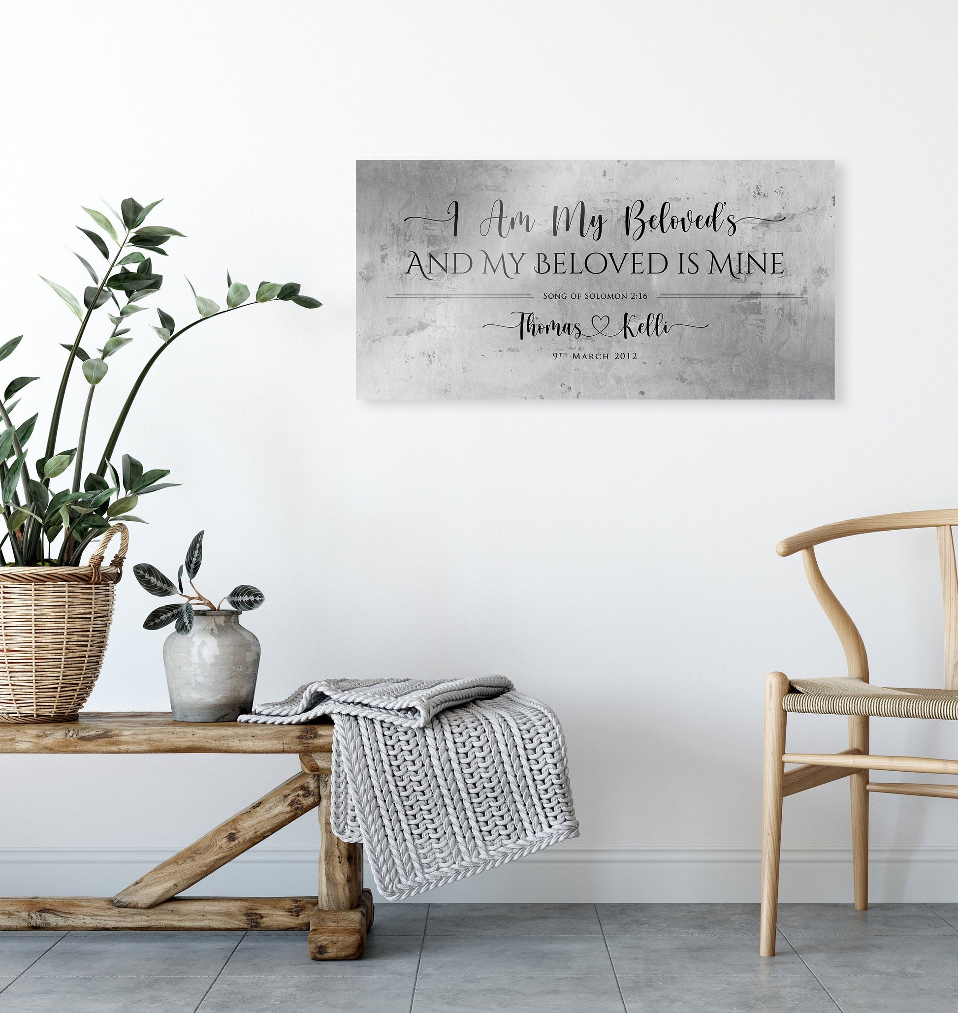 Song of Solomon 6:3 Tin Couple's Est Sign - HoneycombProverbs - Signs - Christian Wall Art