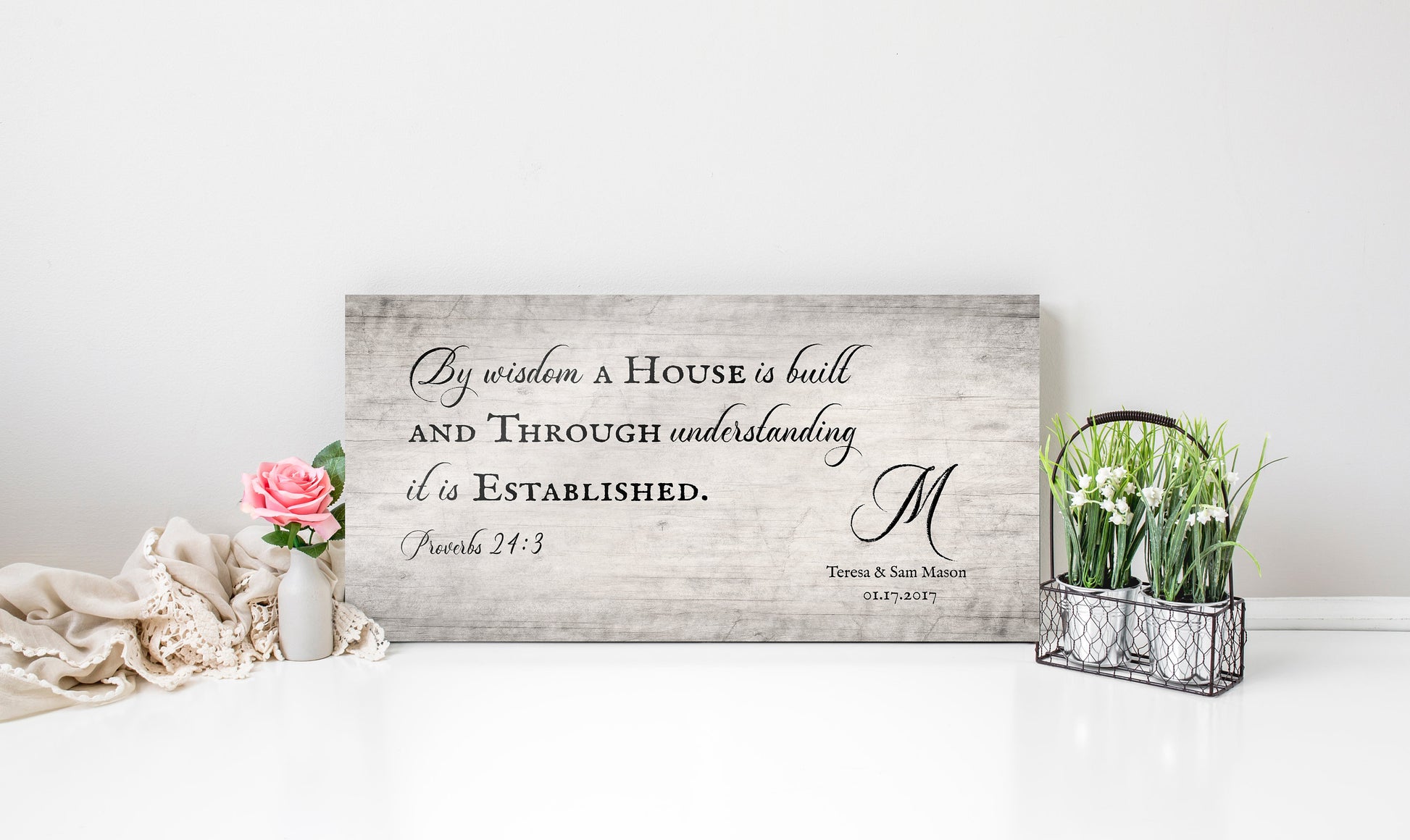 Proverbs 24:3 Christian Family Sign - HoneycombProverbs - Signs - Christian Wall Art