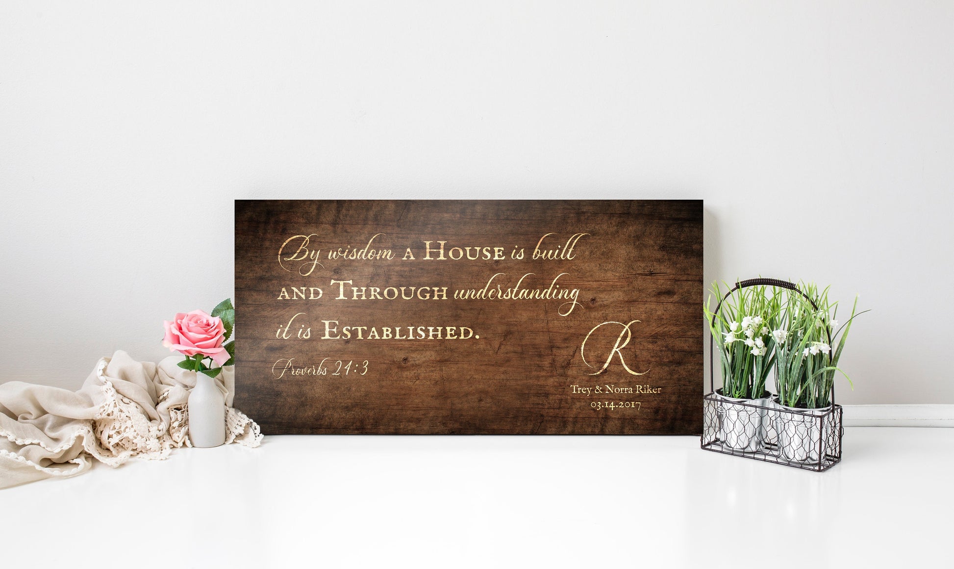 Proverbs 24:3 Christian Family Sign - HoneycombProverbs - Signs - Christian Wall Art