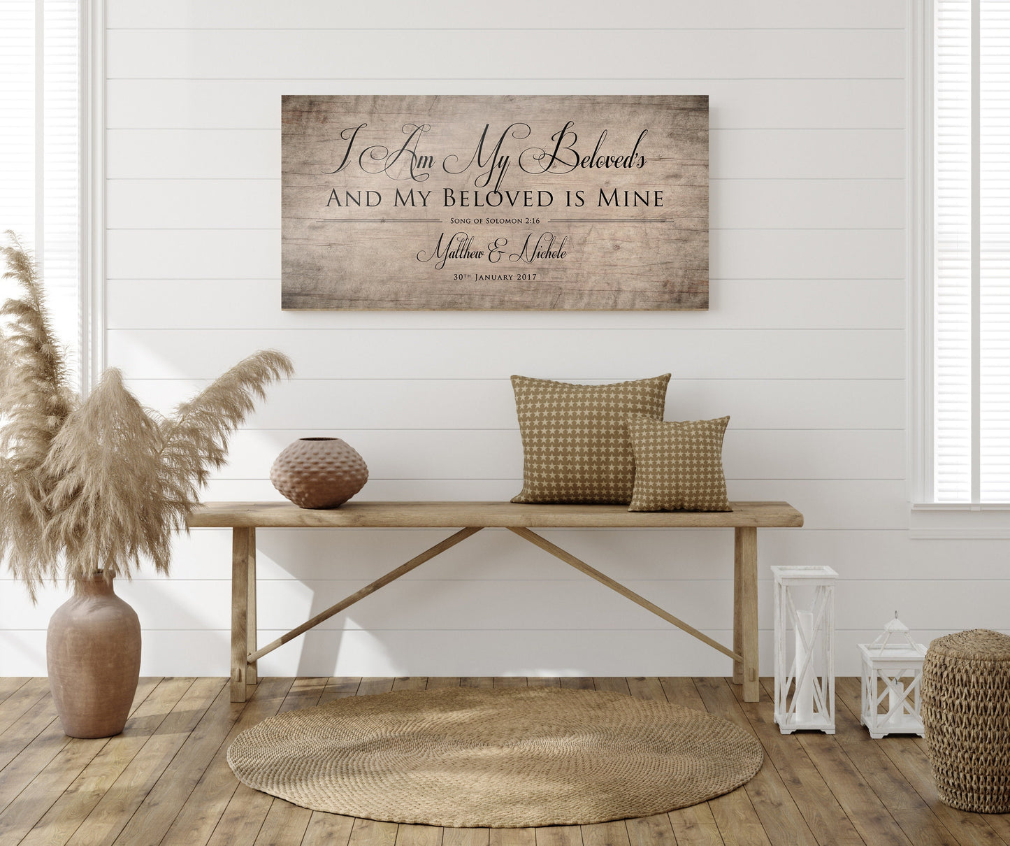 Wood Anniversary Keepsake, I am my Beloved's - HoneycombProverbs - Signs - Christian Wall Art
