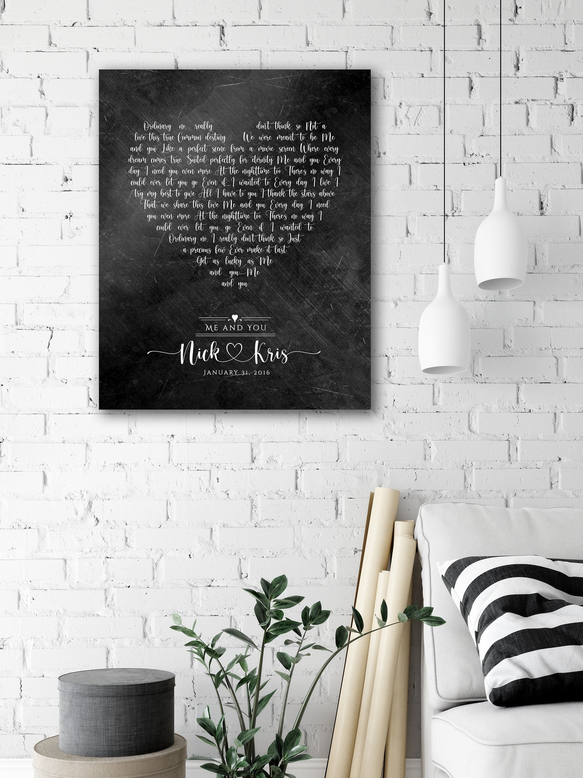 6 Year Anniversary Gift for Him, Song lyric sign - HoneycombProverbs - Signs - Iron Anniversary Gifts
