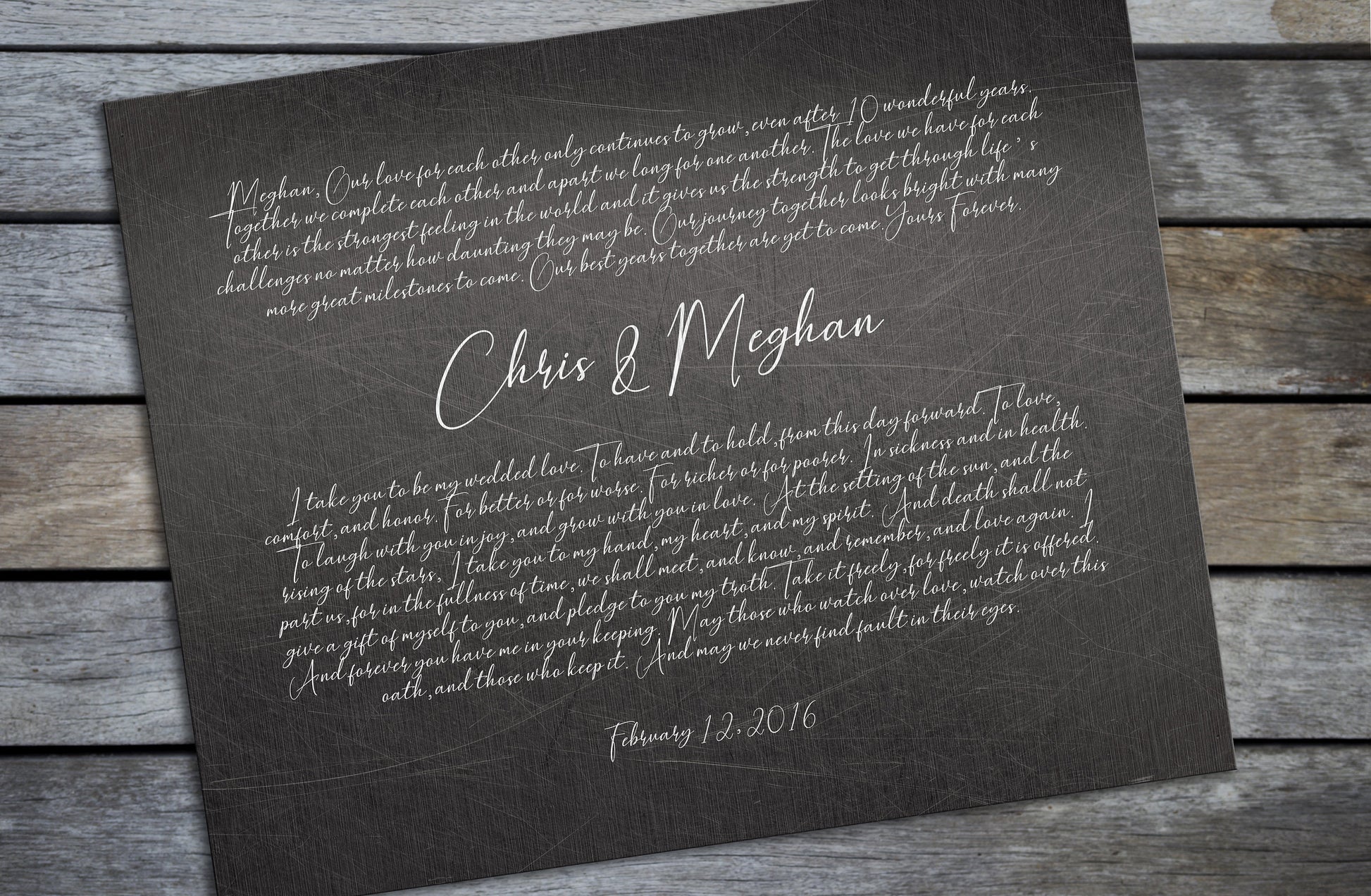 His & Her Modern Wedding Vow Art - HoneycombProverbs - Signs - Wedding Vow Wall Art