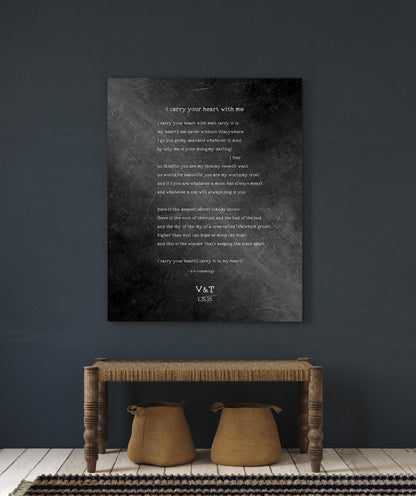 6th Anniversary Keepsake I Carry Your Heart with Me - HoneycombProverbs - Signs - 