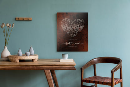 Bronze Gift for her, Love never fails Personalized Sign - HoneycombProverbs - Signs - Bronze Anniversary Gifts