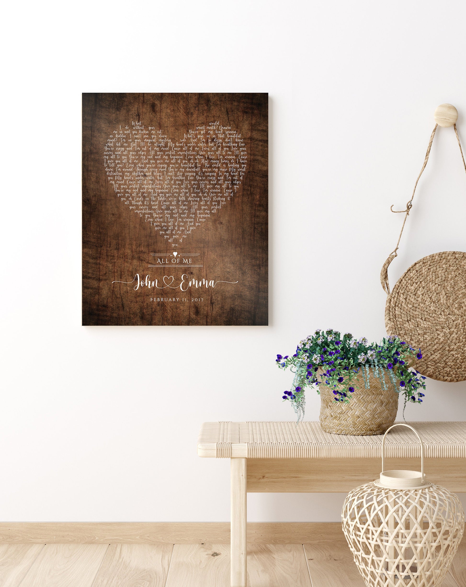 Song of My Heart Song Lyrics on Wood - HoneycombProverbs - Signs - 5 year anniversary gifts