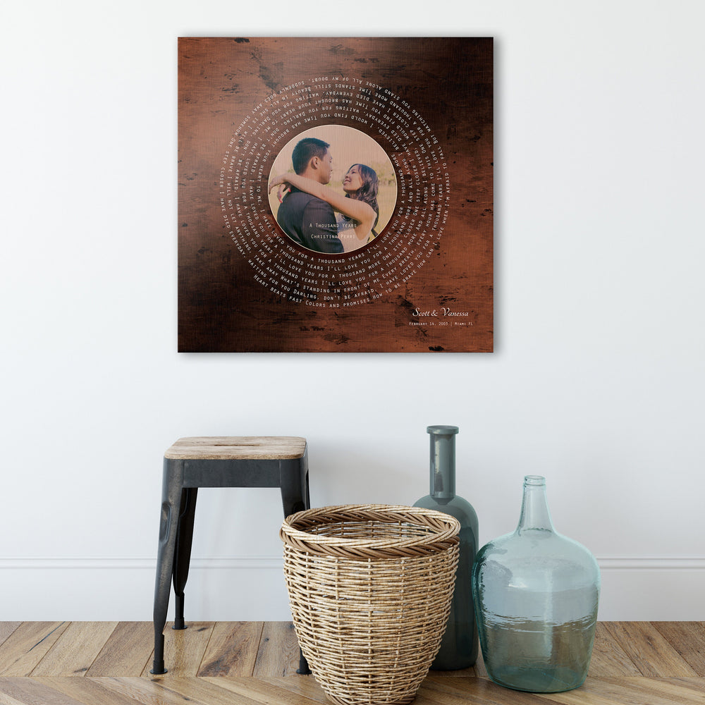 
                  
                    Burnished Bronze LP Record Song and Photo Art
                  
                