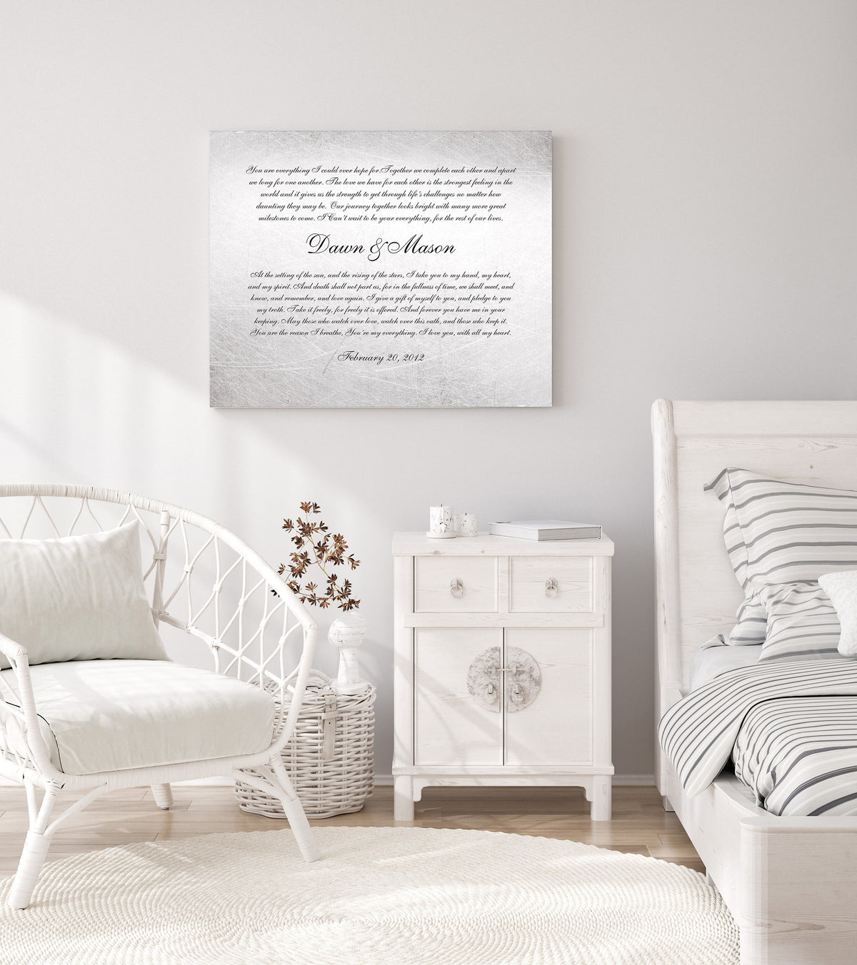 Tin Anniversary Gift, Large Wedding Vow Sign - HoneycombProverbs - Signs - Tin and Aluminum Gifts
