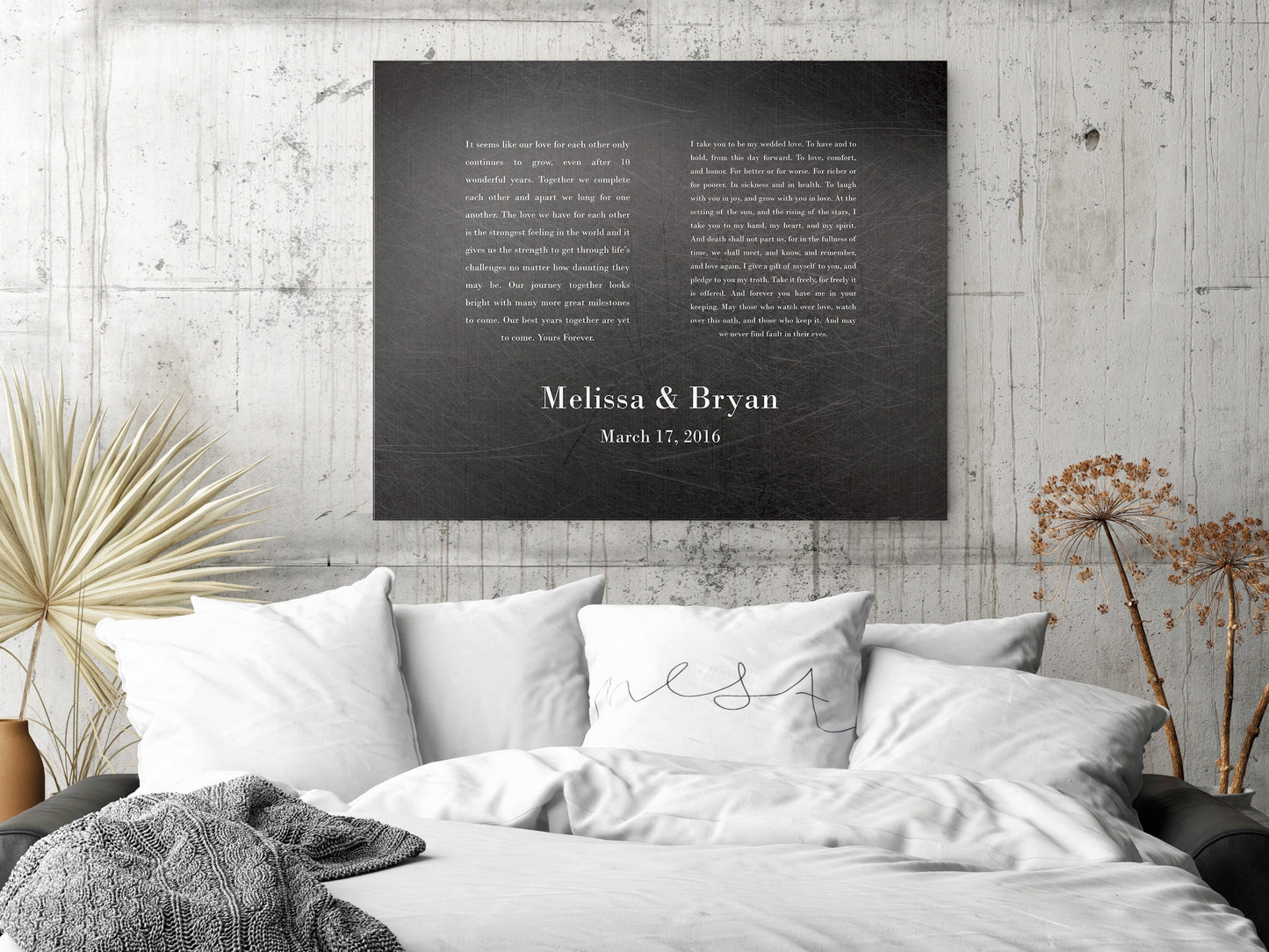 Wedding Vow Art, Wedding Vows on Iron - HoneycombProverbs - Signs - Wedding Vow Wall Art