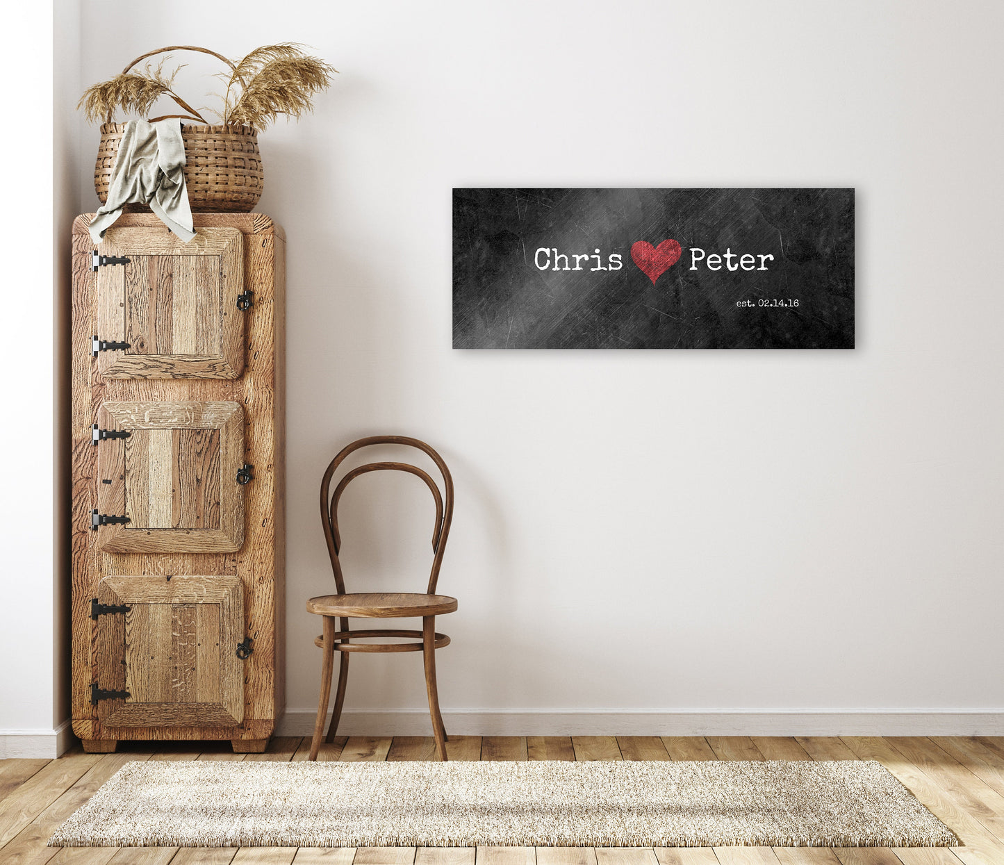 Grunge Industrial iron Name Sign - HoneycombProverbs - Signs - Name Signs Wall Art