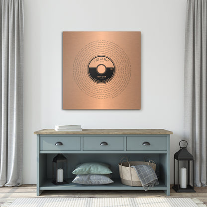 Custom Copper Lp Record Art - HoneycombProverbs - Signs - Copper Anniversary Gifts