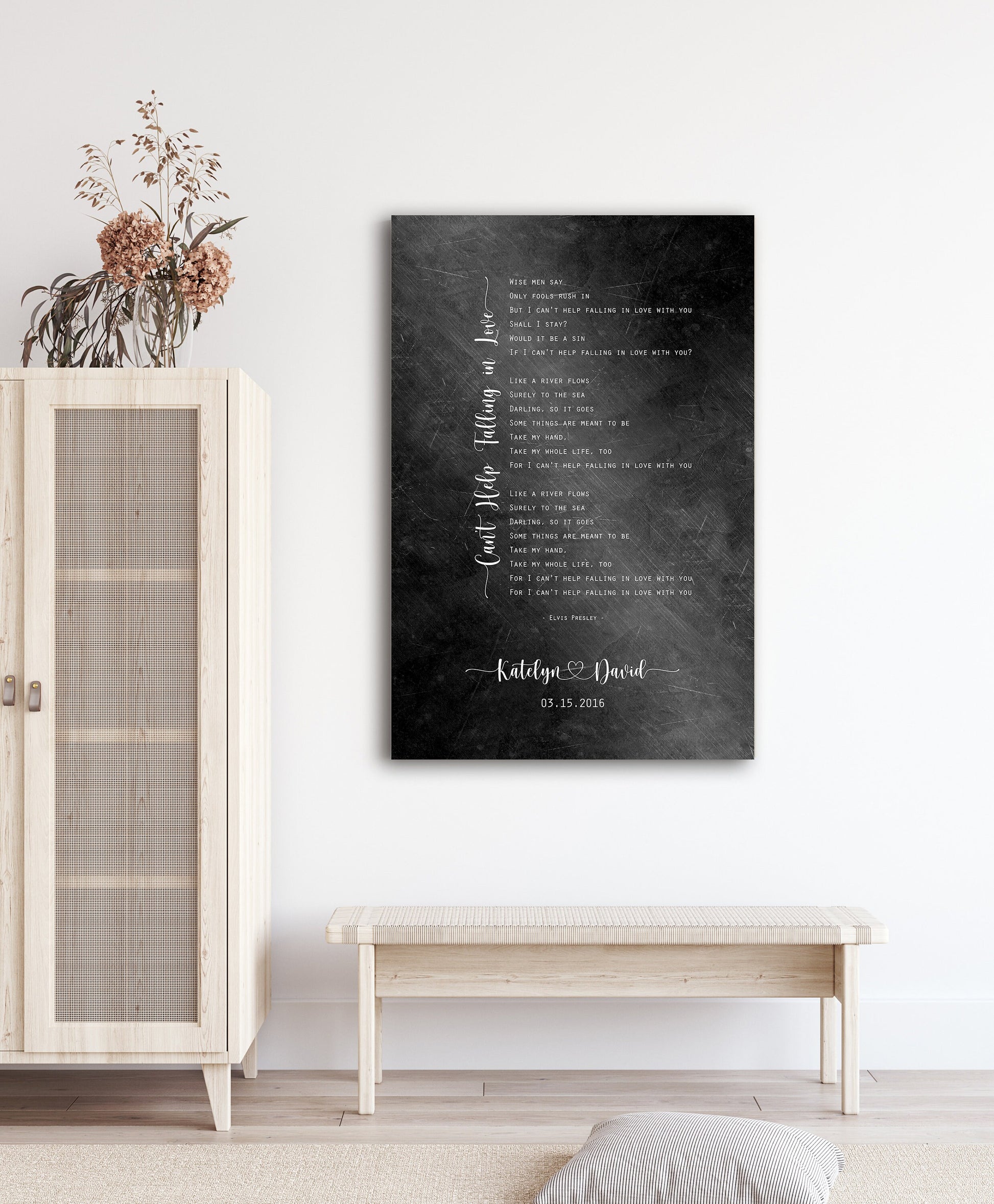 His & Her Custom Distressed Song Art - HoneycombProverbs - Gifts For The Couple - Iron Anniversary Gifts