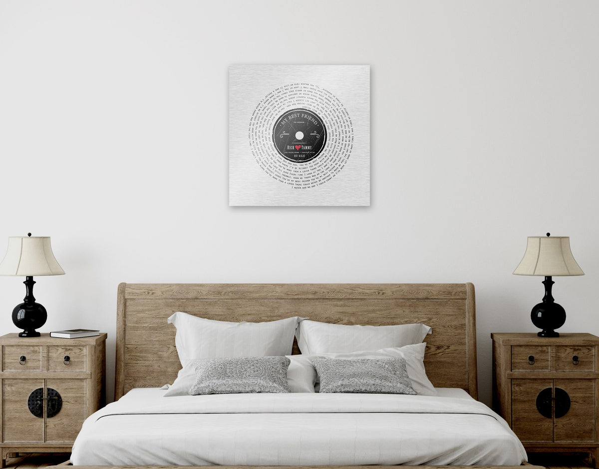 Ten Years Down LP Record Art, room view, 10th anniversary tin