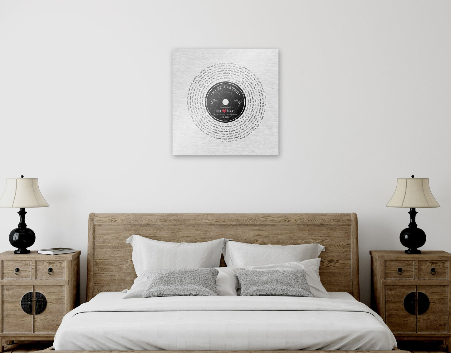 Ten Years Down LP Record Art - HoneycombProverbs - Wall Decor - Tin Anniversary Gifts