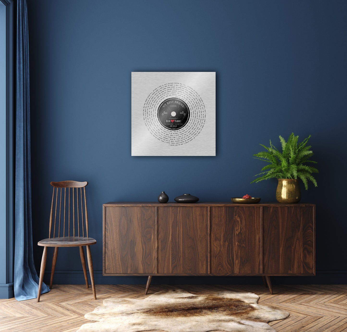 Ten Years Down LP Record Art - HoneycombProverbs - Wall Decor - Tin Anniversary Gifts