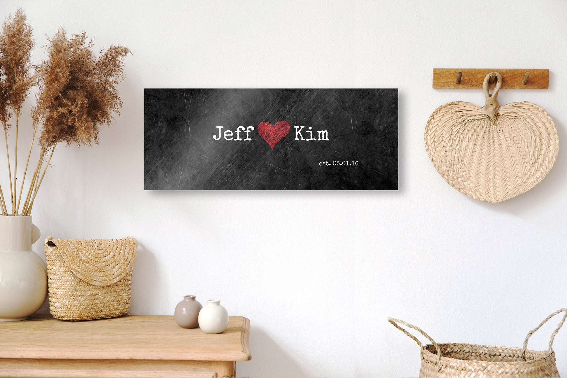 Couples Name Sign, 6 Year Anniversary Gift - HoneycombProverbs - Gifts For The Couple - Name Signs Wall Art