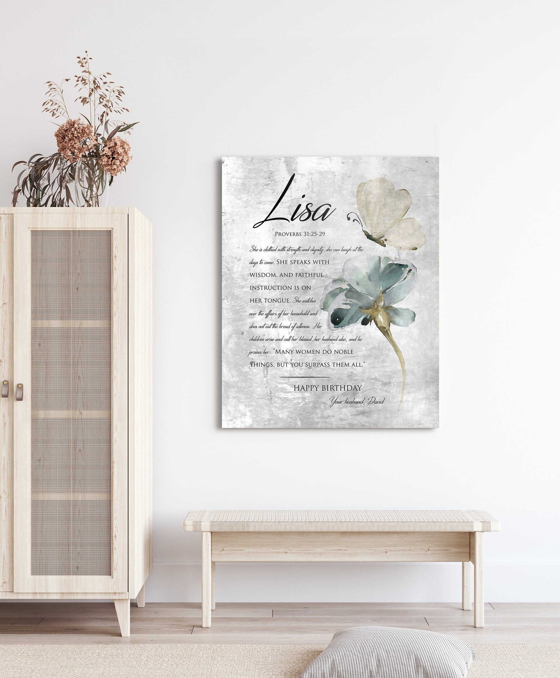 Proverbs 31 Farmhouse Name Sign - HoneycombProverbs - Signs - Christian Wall Art