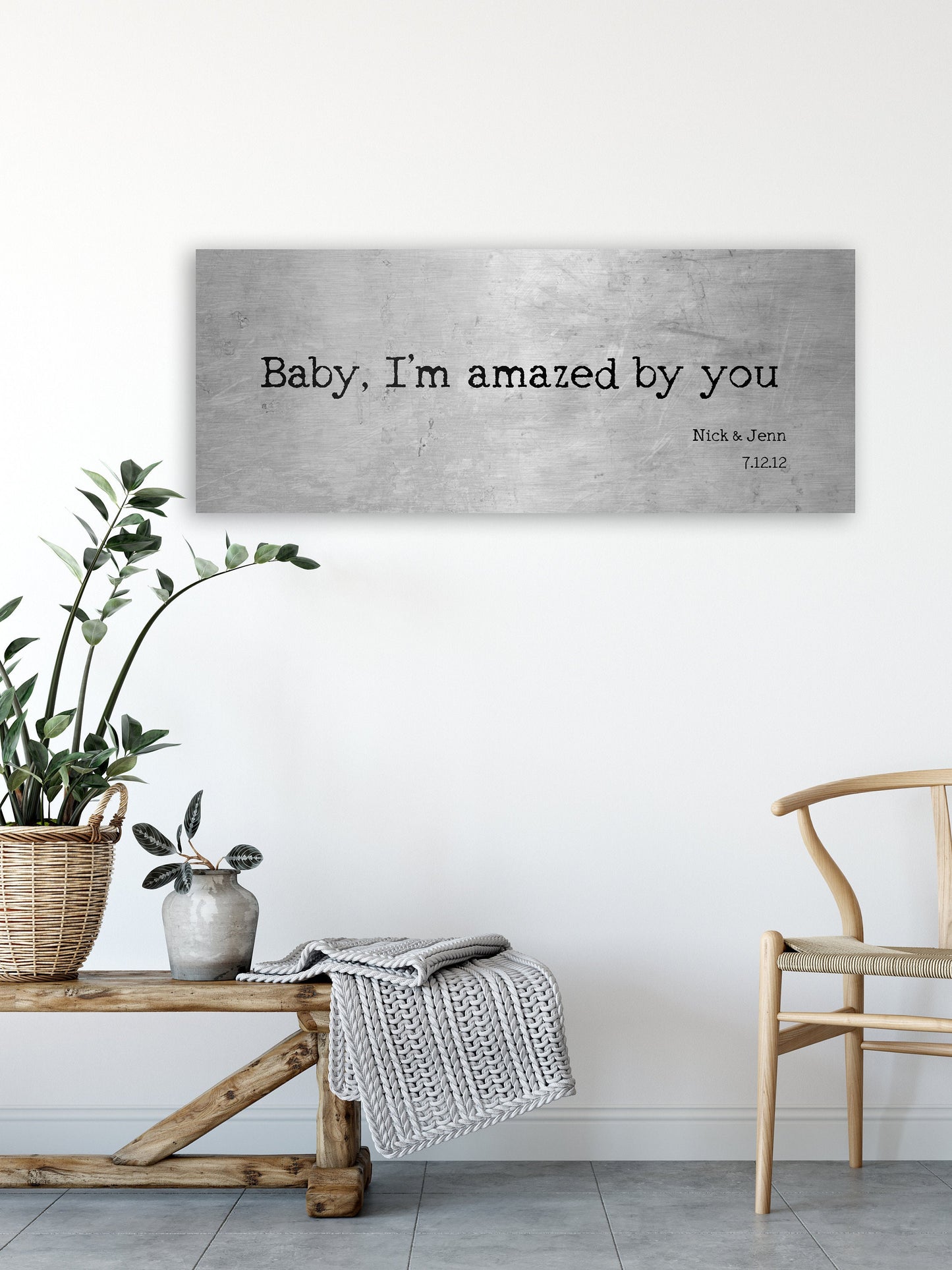 Custom Love Quote Sign for Couples - 10 Year Anniversary Gift - HoneycombProverbs - Signs - Rustic Lyrics Wall Decor