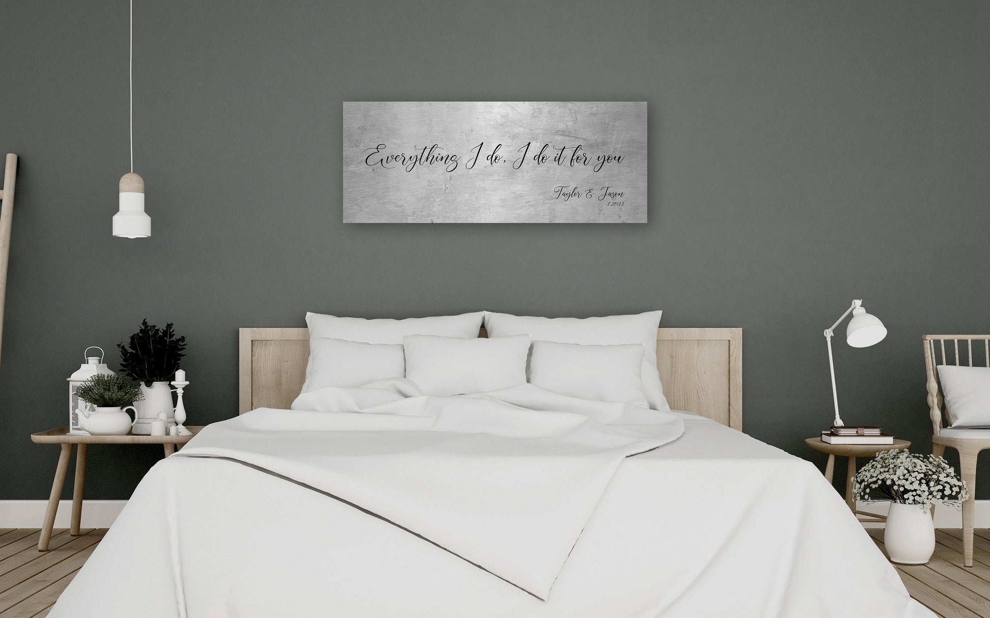 Personalized Tin Anniversary Sign: Custom Quote Wall Art - HoneycombProverbs - Signs - Tin Anniversary Gifts
