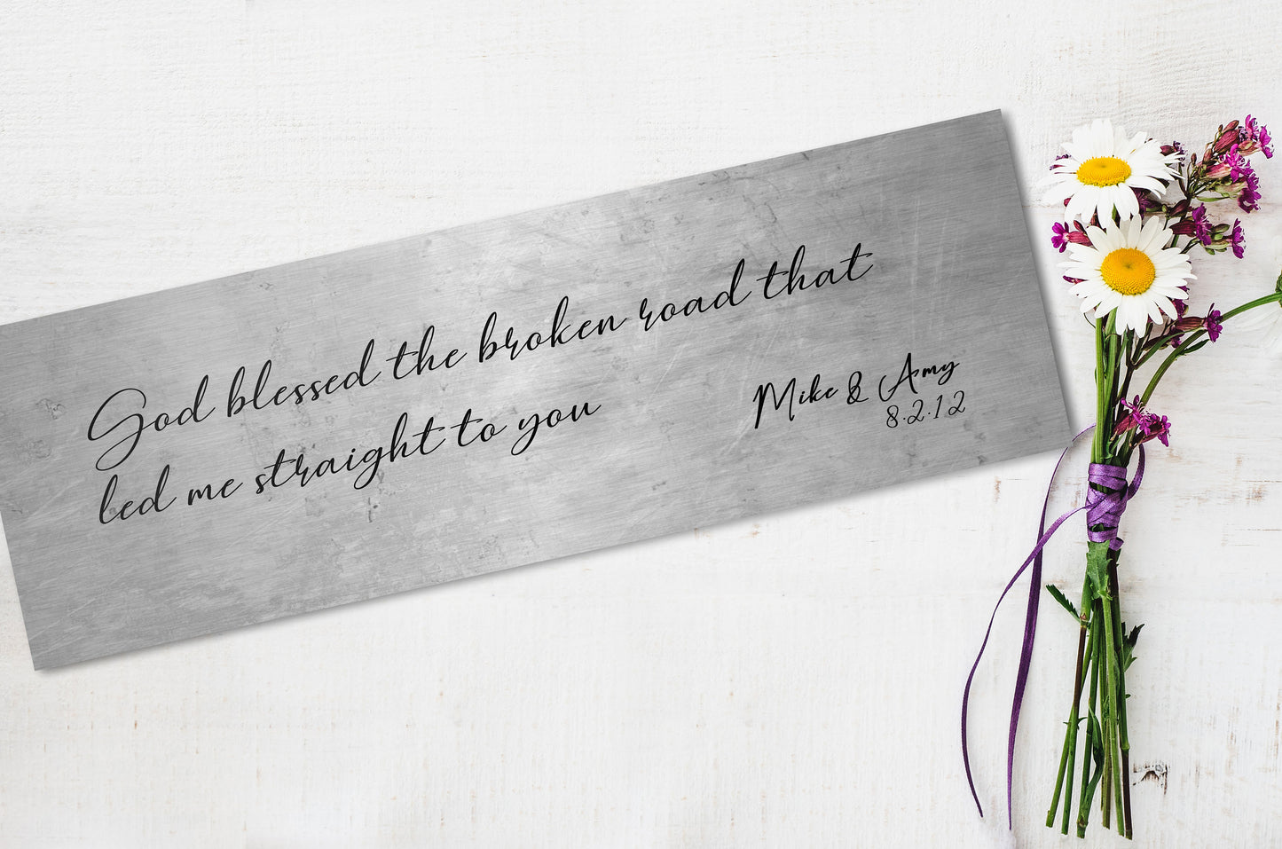 Personalized Tin Anniversary Sign: Custom Quote Wall Art - HoneycombProverbs - Signs - Tin and Aluminum Gifts