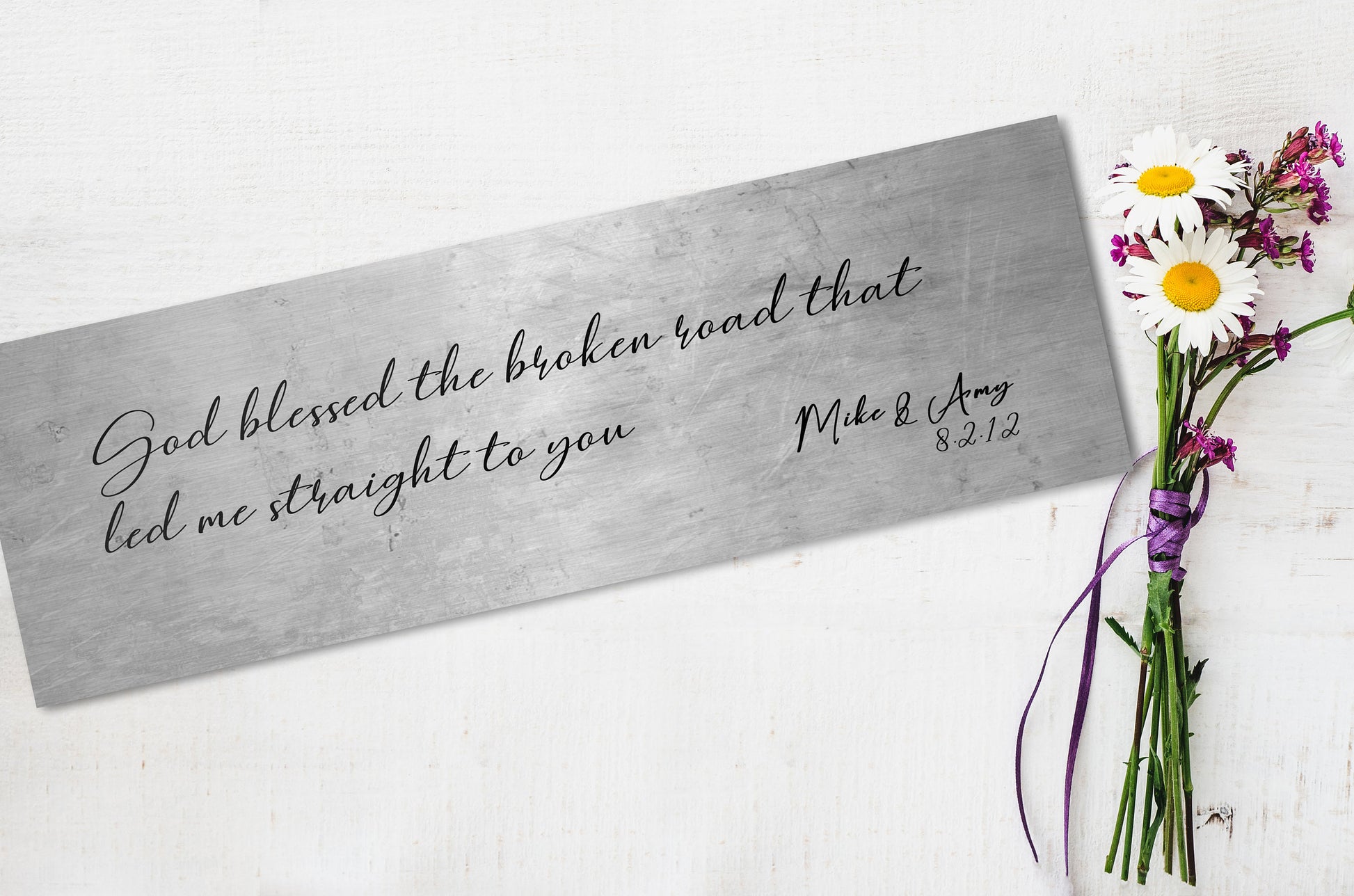 Personalized Tin Anniversary Sign: Custom Quote Wall Art - HoneycombProverbs - Signs - Tin and Aluminum Gifts
