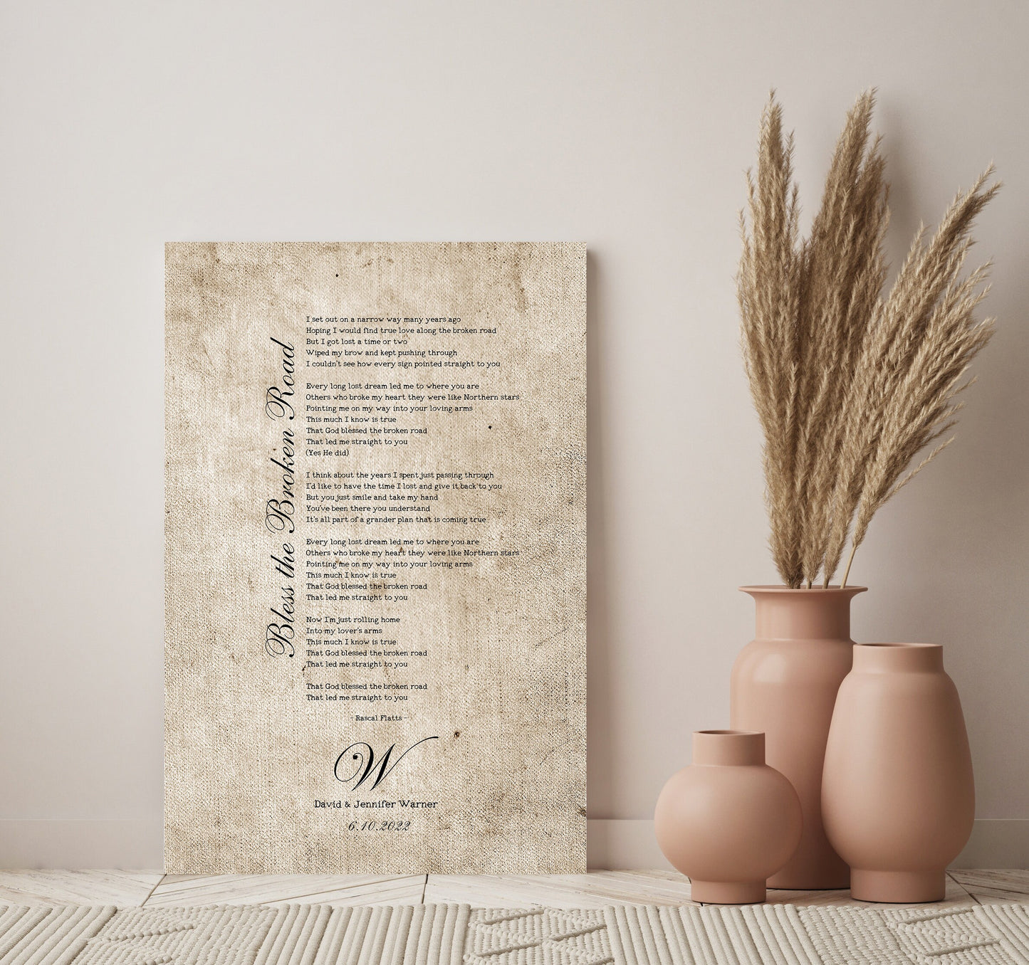 2nd Anniversary Heirloom, Our Song on Cotton - HoneycombProverbs - Giclée - 2nd Anniversary Gifts