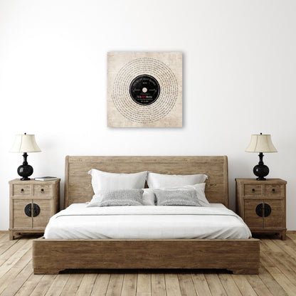 2 Years Down Rustic Cotton Canvas, room view, 2nd anniversary cotton