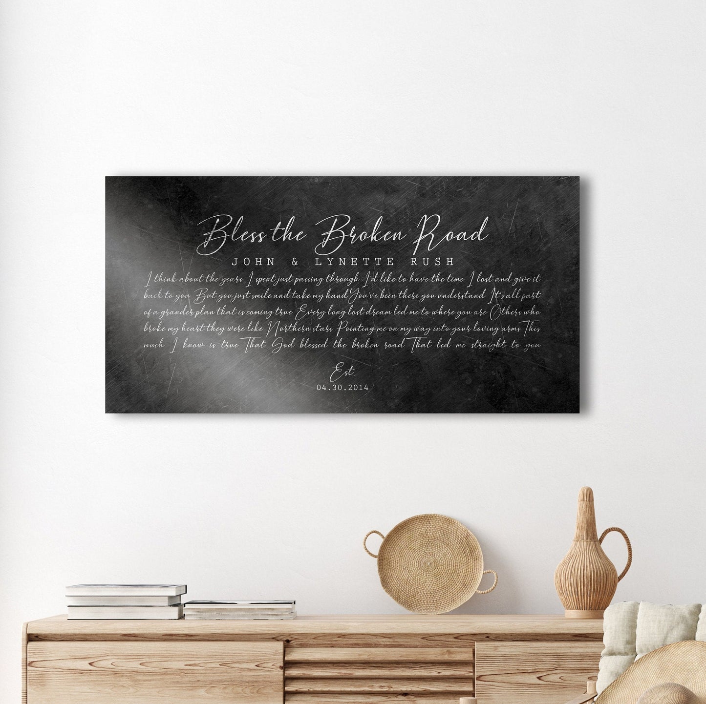 Custom Wedding Song Sign on Iron - HoneycombProverbs - Signs - Iron Anniversary Gifts