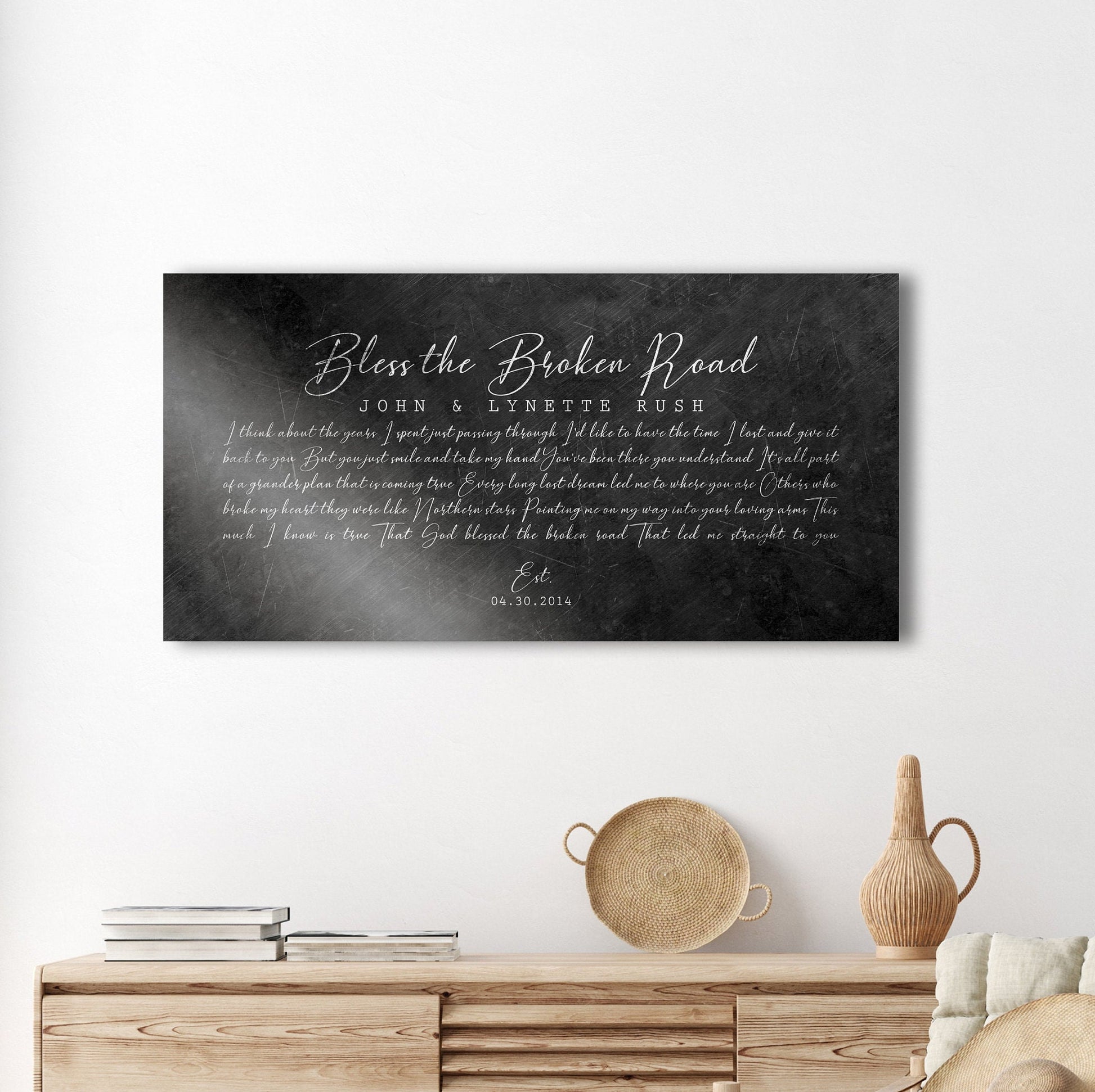 Custom Wedding Song Sign on Iron - HoneycombProverbs - Signs - Iron Anniversary Gifts