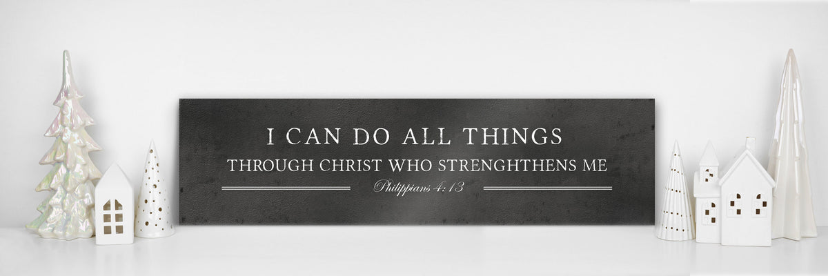 I Can Do All Things, personalization detail, 6th anniversary iron