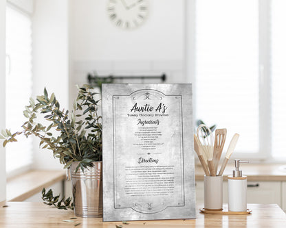 Custom Country Recipe Plaque - HoneycombProverbs - Signs - Tin Anniversary Gifts