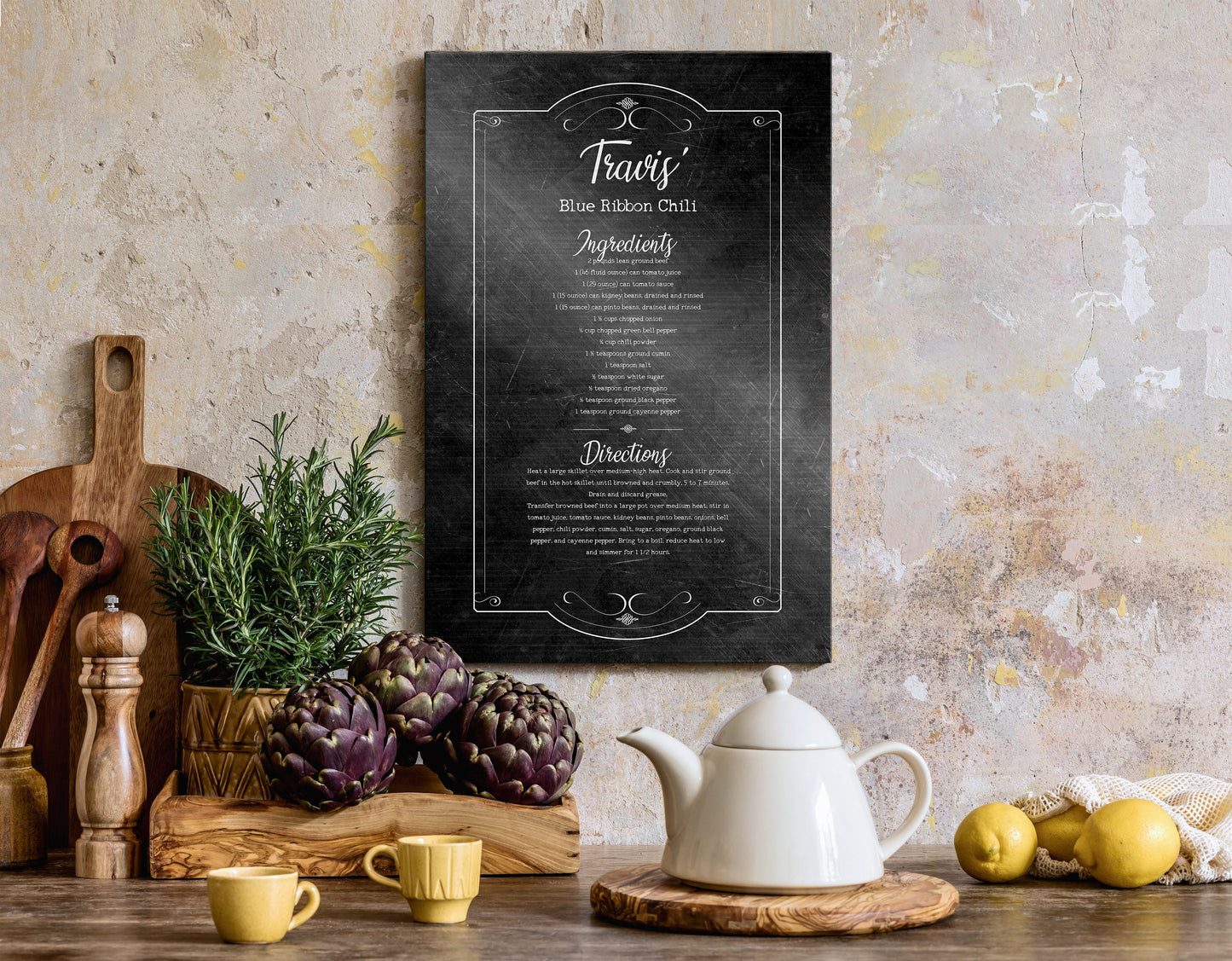 Custom Country Recipe Plaque - HoneycombProverbs - Signs - Tin Anniversary Gifts