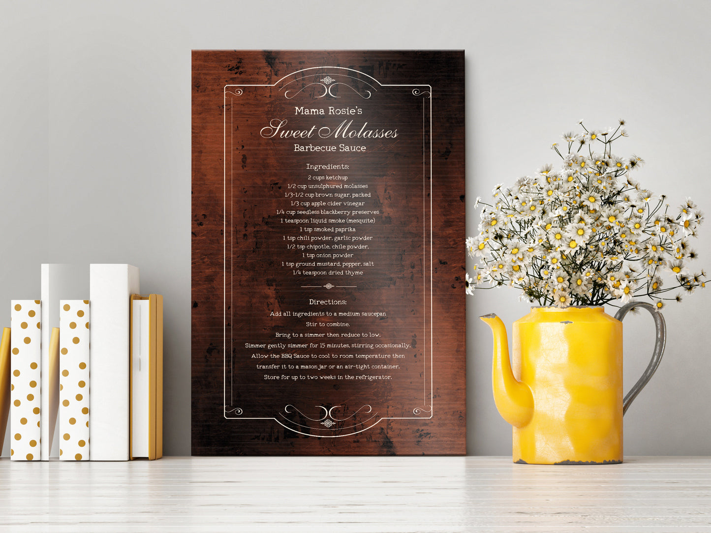 Custom Vintage Recipe Plaque - HoneycombProverbs - Signs - Tin Anniversary Gifts