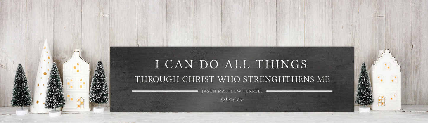 Phil 4:13 Gift for Men, I Can Do All Things Sign, Iron Anniversary Gift for him, Large Scripture Sign - HoneycombProverbs - Wall Decor - Christian Wall Art