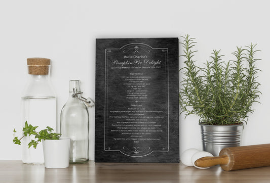 Custom Handwritten Recipe Sign - HoneycombProverbs - Signs - Bronze Anniversary Gifts