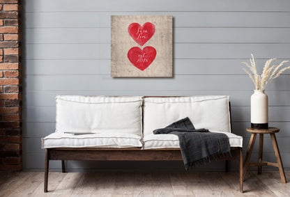 Hearts on Wood Personalized Established Sign - HoneycombProverbs - Signs - Name Signs Wall Art