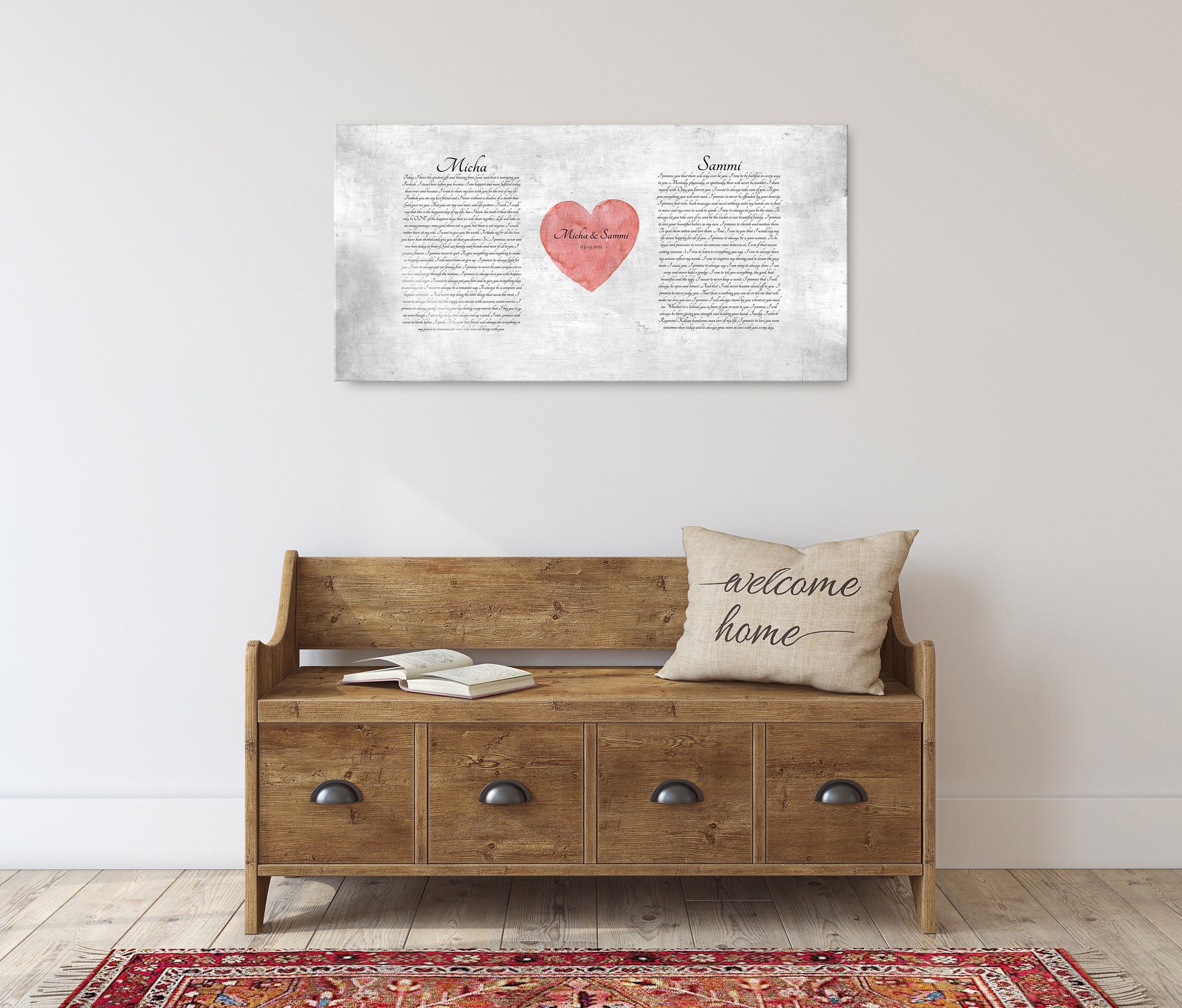 "My Heart" Wedding Vow Plaque on Tin - HoneycombProverbs - Signs - Tin and Aluminum Gifts