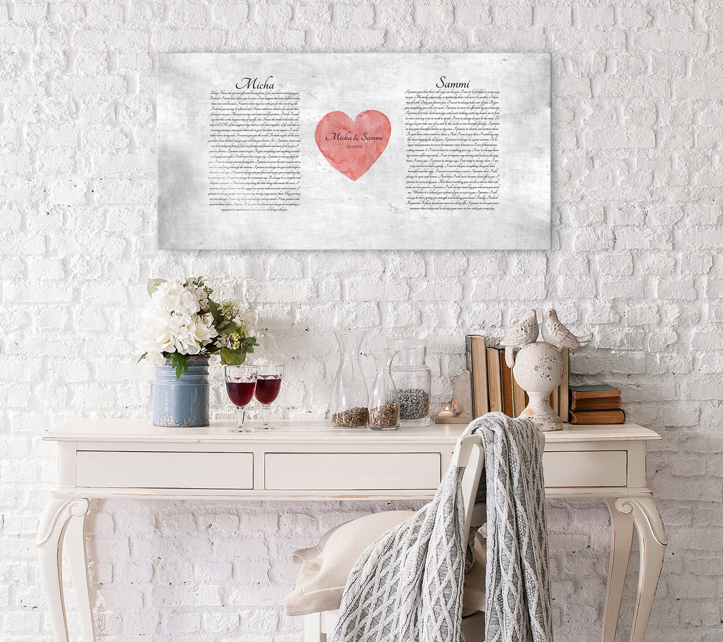 "My Heart" Wedding Vow Plaque on Tin - HoneycombProverbs - Signs - Tin and Aluminum Gifts