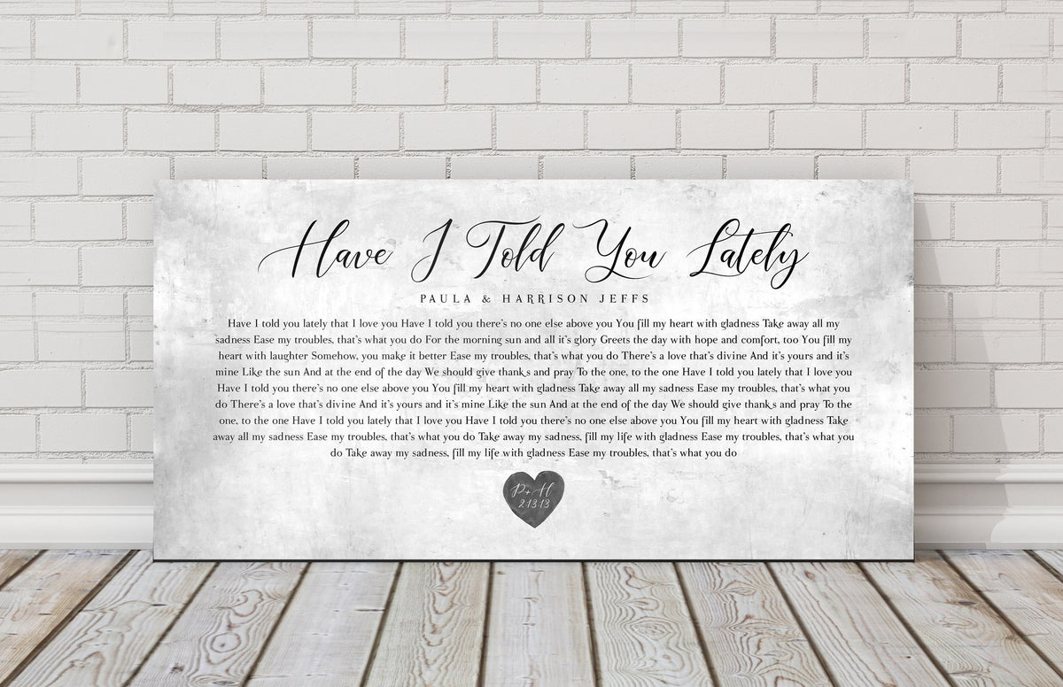 Custom Country Tin Wedding Song Lyric Sign - HoneycombProverbs - Signs - Tin and Aluminum Gifts