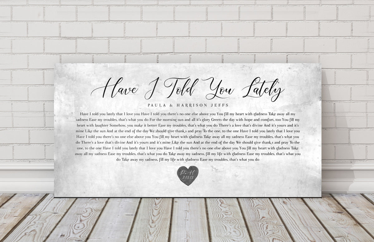 Rustic Tin First Dance Lyric Sign