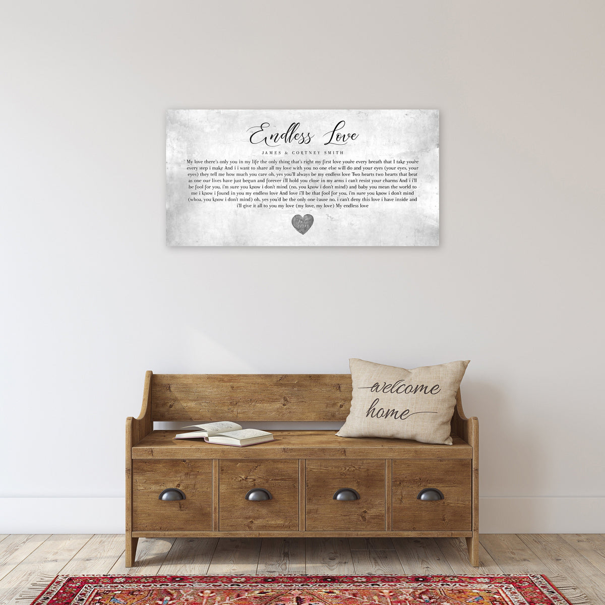 Custom Country Tin Wedding Song Lyric Sign - HoneycombProverbs - Signs - Tin and Aluminum Gifts