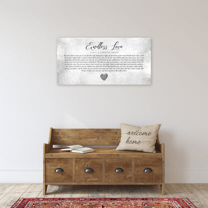 Rustic Tin First Dance Lyric Sign