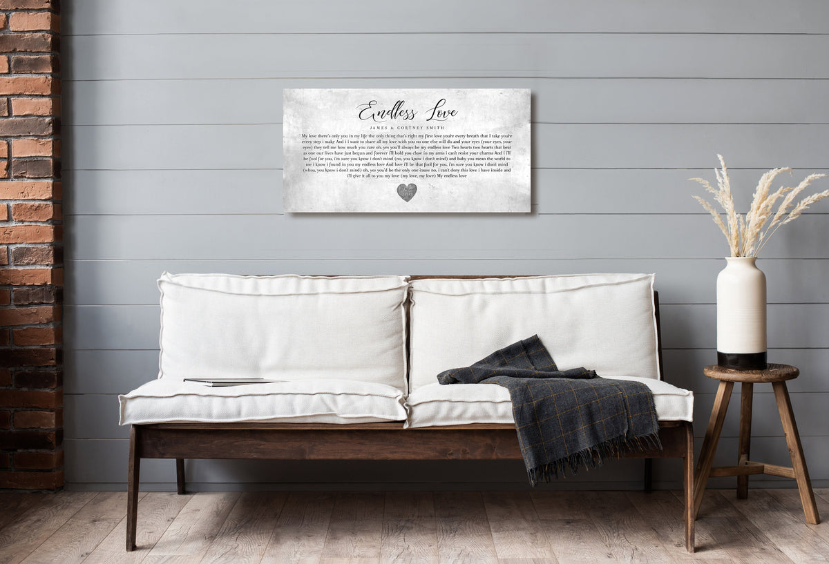 Custom Country Tin Wedding Song Lyric Sign - HoneycombProverbs - Signs - Tin and Aluminum Gifts